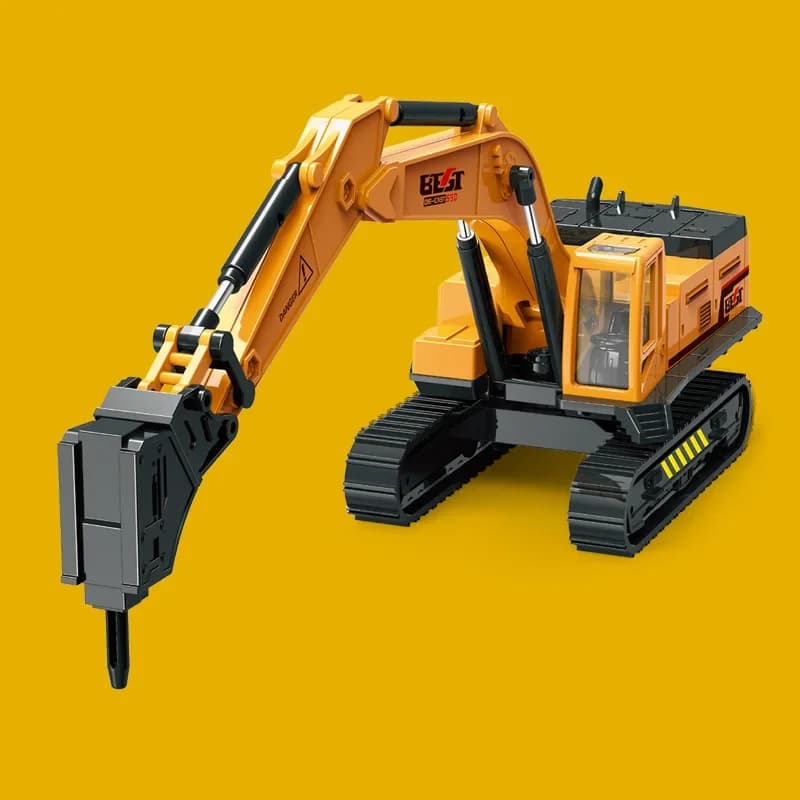 Modèle de véhicule d'ingénierie de simulation 1:55 : Excavatrice, Machine de démolition, Grue à pier
