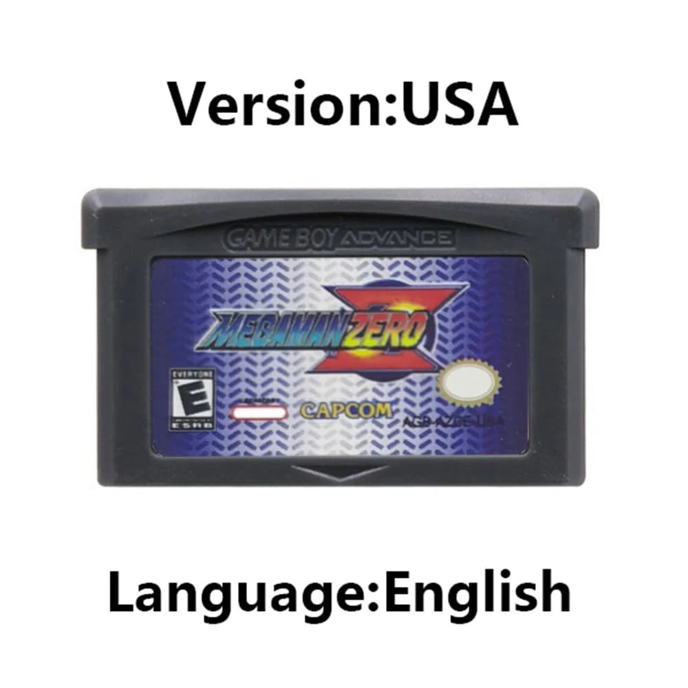 Cartouche de jeu Mega Man GBA, console de jeu vidéo 32 bits, carte de jeu Mega Man Zero 1 2 3 4 Red 