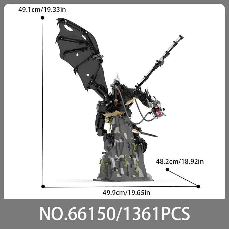 1361 pièces sorcière roi sort bête blocs de construction ensemble jouet, Kit de modèle de Dragon MOC