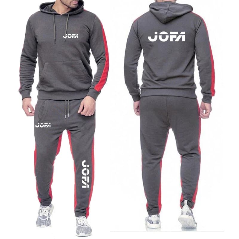 Ensemble deux pièces sweat à capuche et pantalon pour homme, chaîne FA Hockeyer, décontracté, sport,