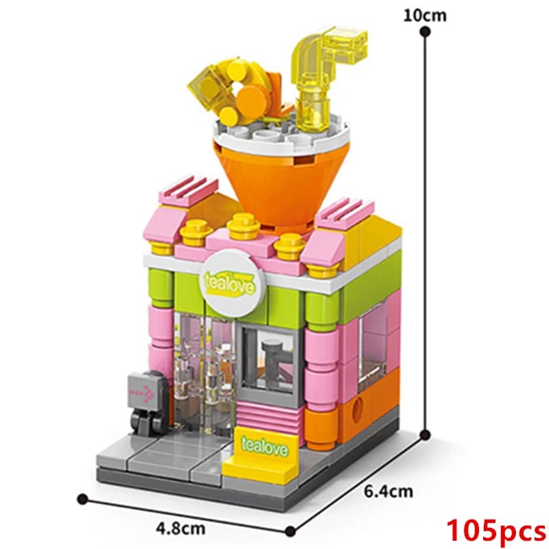 NOUVEAU Kit de Blocs de Construction DIY pour Restaurant, Café, Salon de Thé, Maison de Rue, Maison 