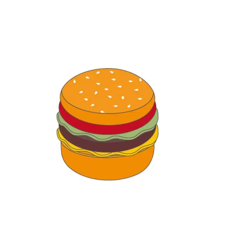Vaisselle à Hamburger pour maison de poupée 1/6, boîte à repas, Mini assiette de jeu de nourriture, 