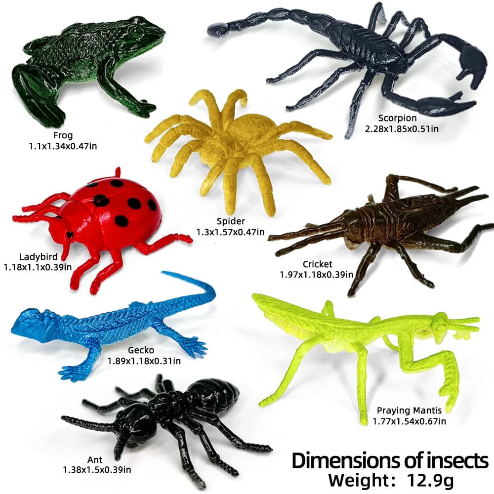 Trophées insectes animaux modèle papillon Cricket araignée abeille Figurines mante Figurine Miniatur