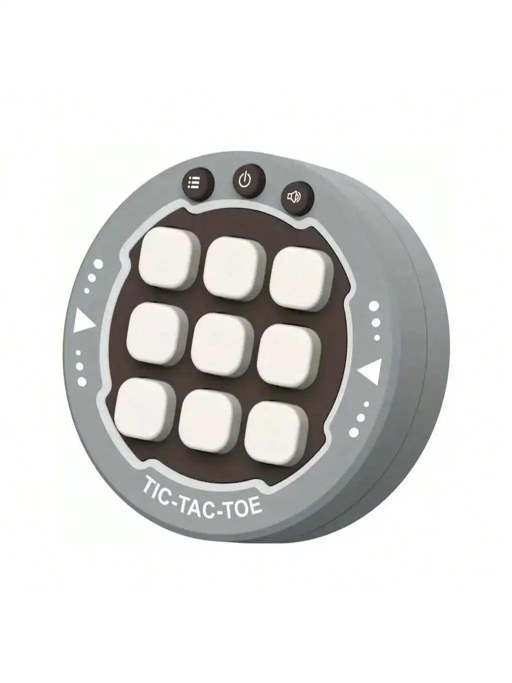Jeu de Tic-Tac-Toe portable, mini-jeu de société à 9 boutons et 3 couleurs pour enfants et adultes, 