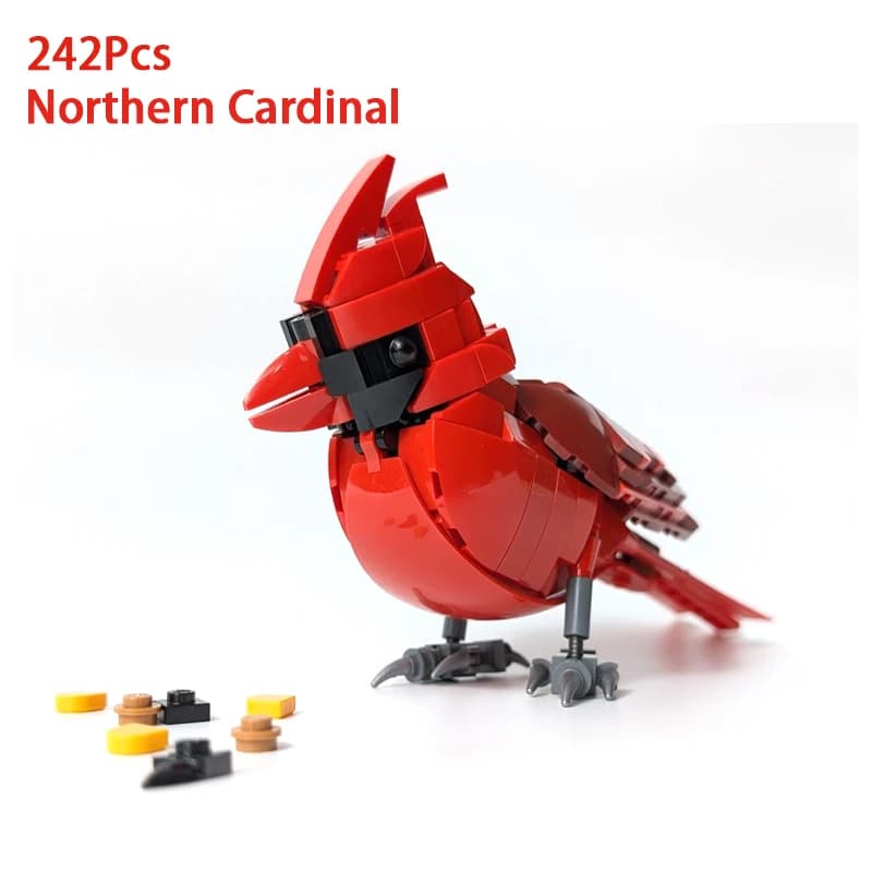 NOUVEAU Modèle de blocs de construction Série Oiseaux Intelligents : Cardinal du Nord, Corbeau, Alou