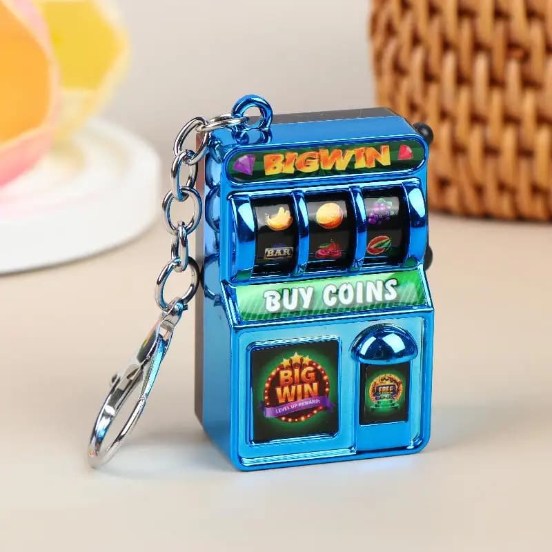 1/3/5 pièces Mini machine à sous rétro porte-bonheur, pendentif porte-clés, cadeau pour adulte, déco