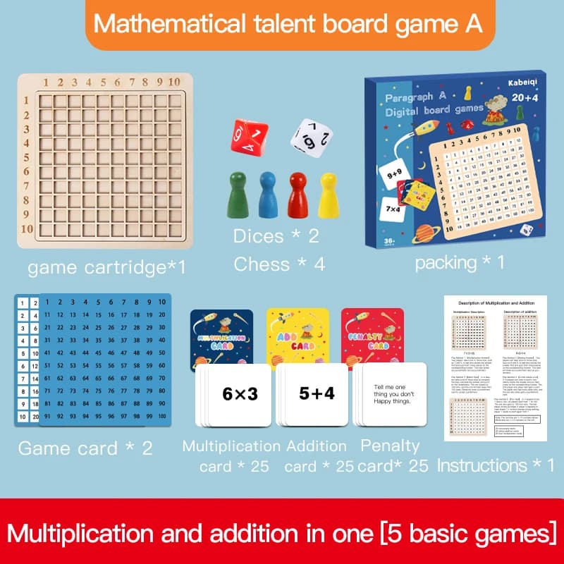99 Table de Multiplication jouet mathématique Montessori planche de bois éducative enfants bébé joue