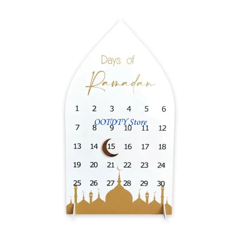 Calendrier du compte à rebours du Ramadan 367A, affichage en acrylique avec réglages magnétiques Dat