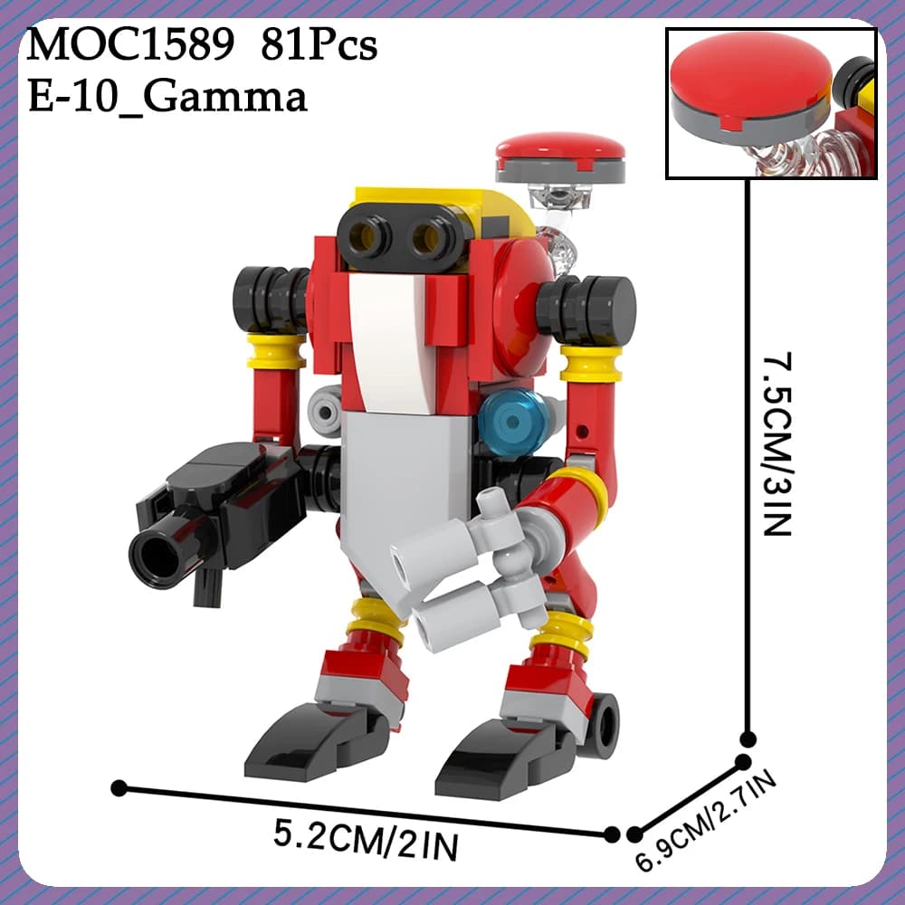 MOC hérisson Mech briques jeu de voiture Anime dirigeable Dr Eggmaned Robot Compatible Figure blocs 