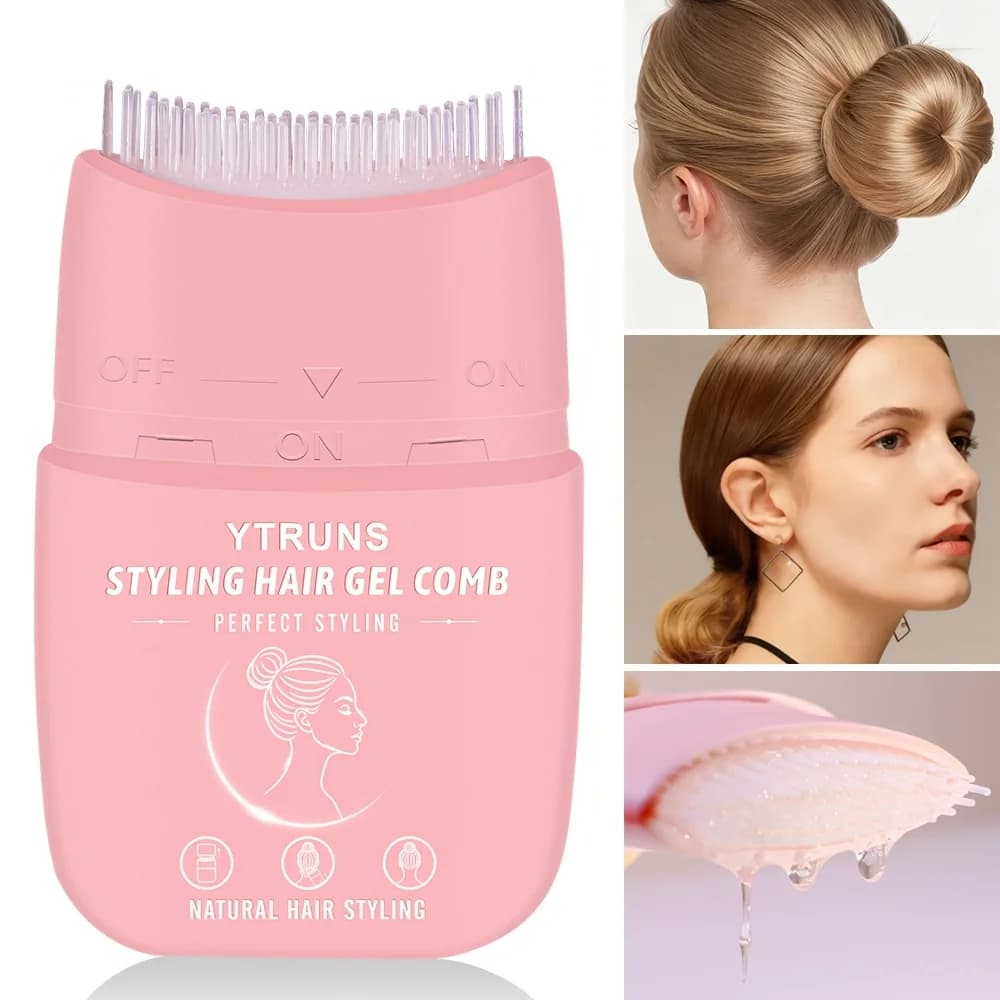 Peigne à gel coiffant portable pour chignon lisse et cheveux doux, peigne de finition anti-frisottis