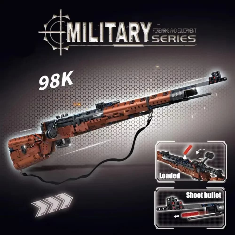 Fusil de sniper Mauser 98K, série de jouets de tir à assembler avec des blocs de construction à peti