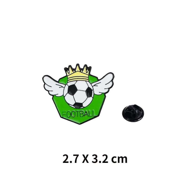 Broche personnalisée en métal pour match de football, badge créatif, récompense sportive DIY, souven