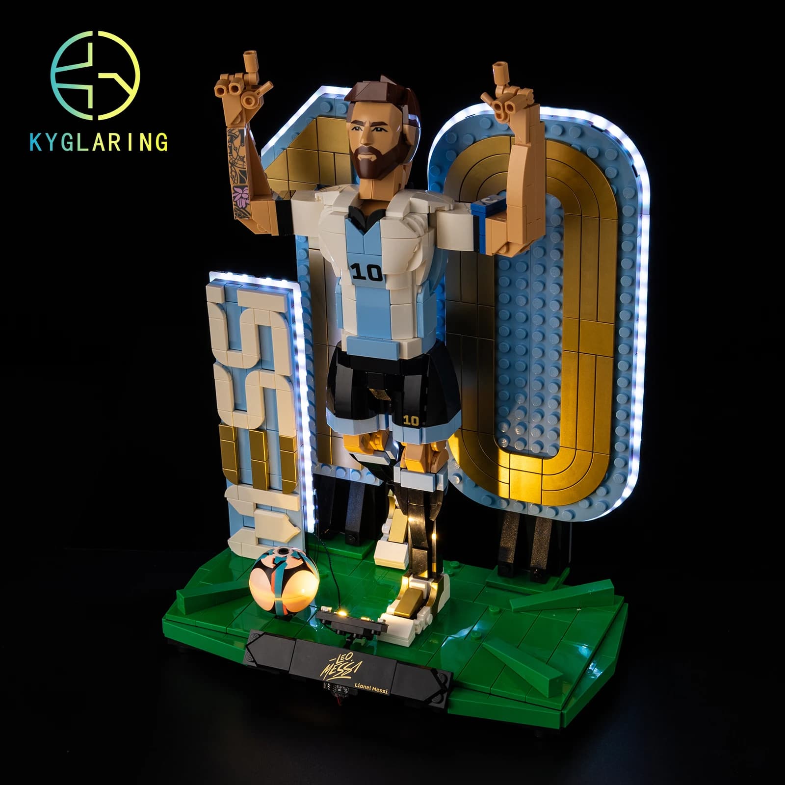 Ensemble d'éclairage LED Kyglaring, jouets à monter soi-même pour Lego Lionel Messi – Soccer Legend 
