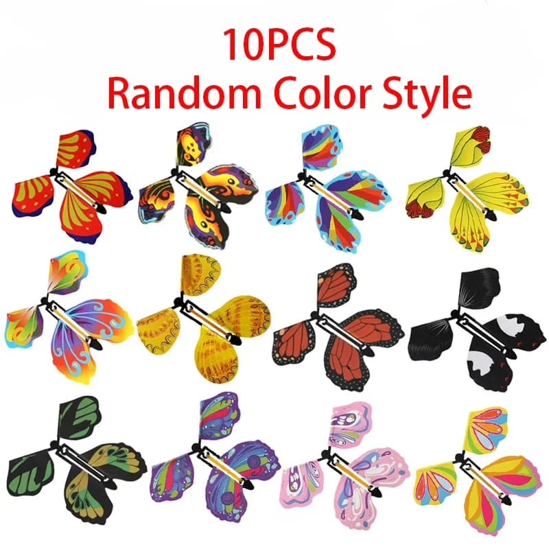 10 pièces couleur aléatoire magique papillon volant liquidation jouet signet Internet célébrité colo