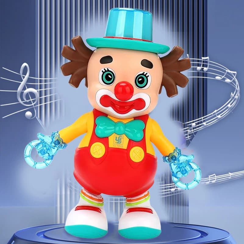 Jouet électrique de clown dansant amusant, moche et mignon, qui bouge gauche et droite, avec son et 
