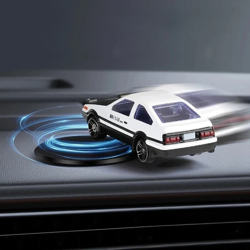 Ornement de voiture Drift - Modèle réaliste de voiture avec queue rotative, décoration intérieure an