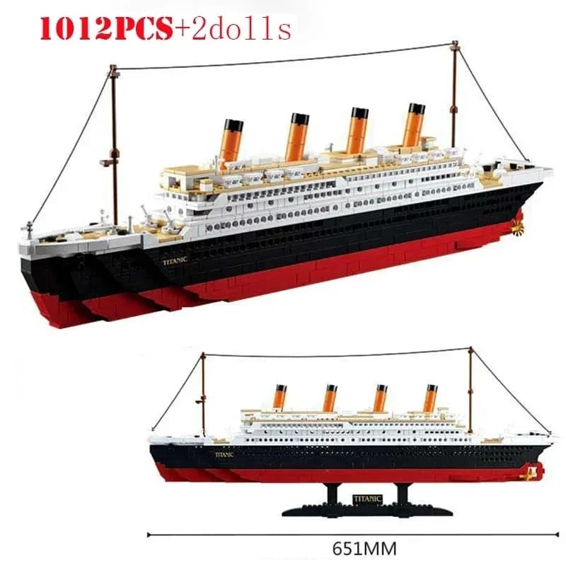 481pcs2401pcs RMS Titanic navire blocs de construction ensemble de jouets ville éducatif modèle 3D b