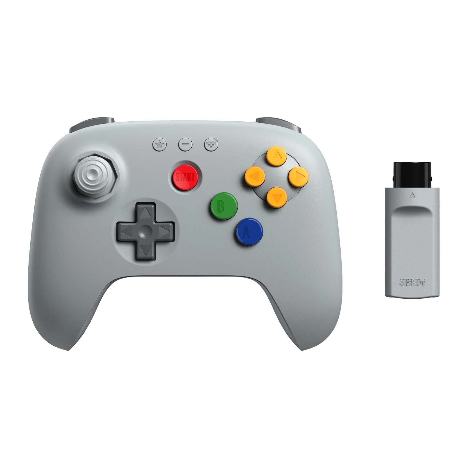 Manette sans fil 8BitDo 64 2.4G pour console N64 originale, analogique 3D et compatible Windows