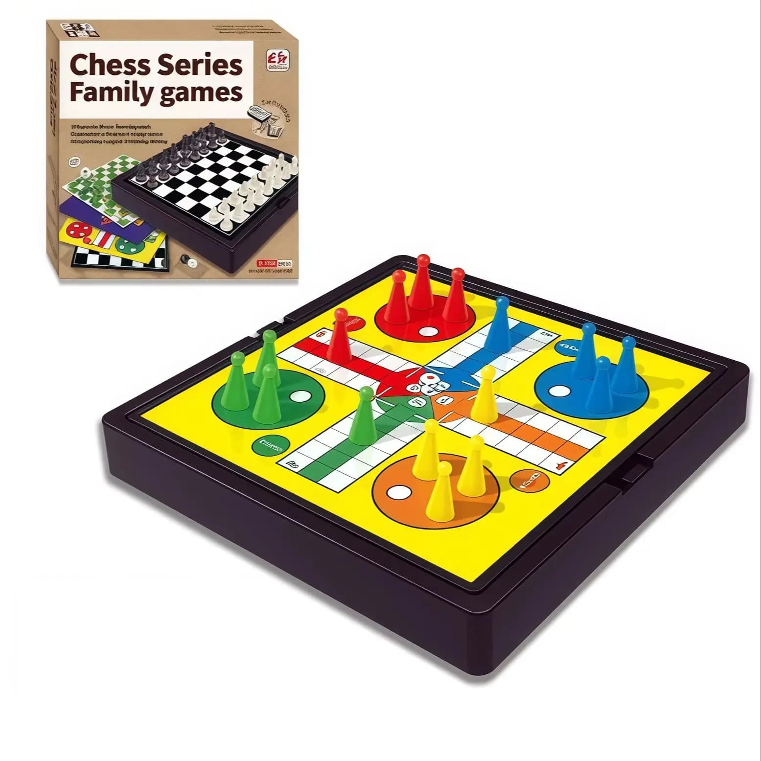 Jeu de société portable Ludo Flying Chess pour la famille, le camping, le team building, les fêtes, 