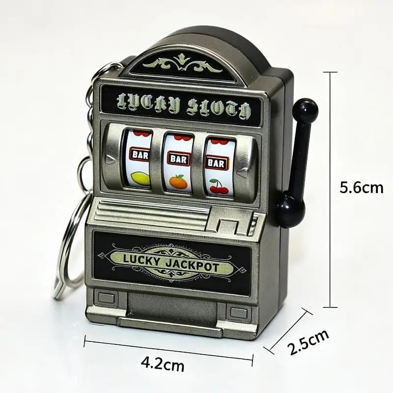 Mini porte-clés machine à sous créative, gadget de poche amusant, jeu d'arcade, fruit chanceux, jack