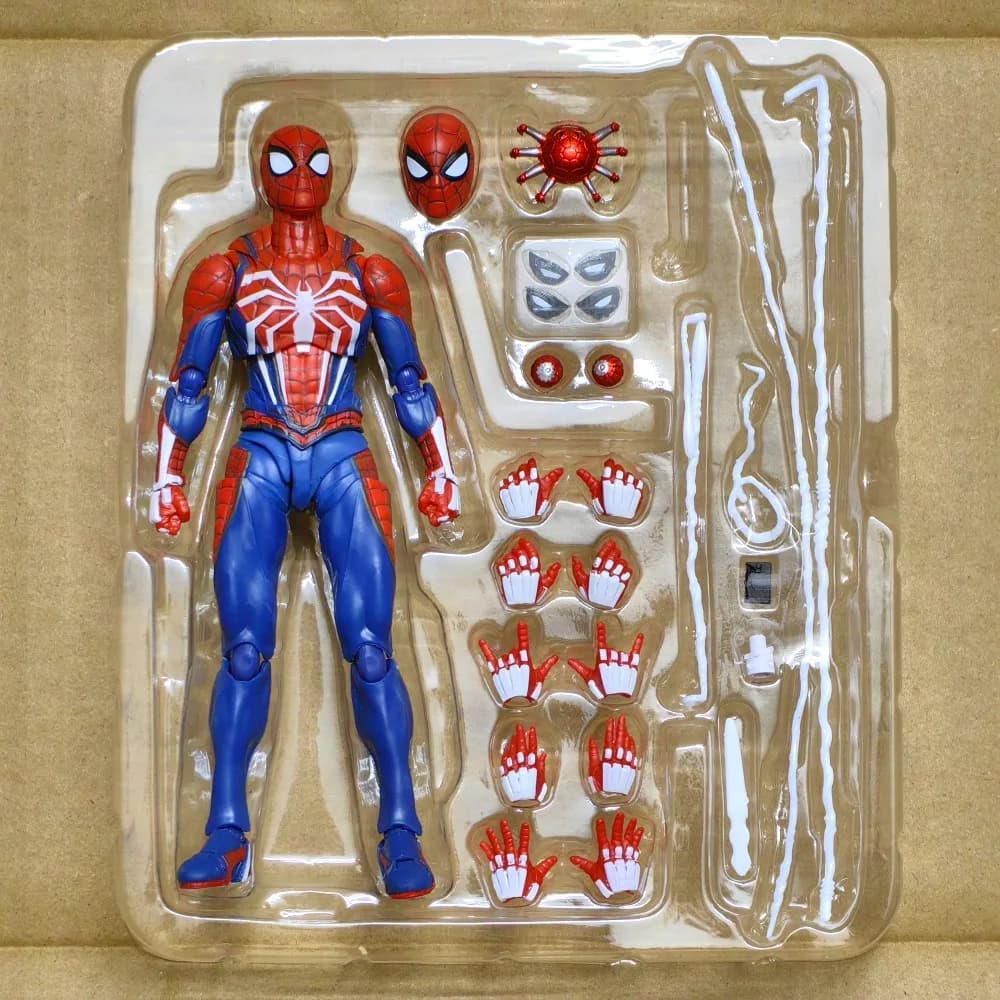 15CM PS4 Spiderman Figure Avengers Spider Man figurines mise à niveau costume PS4 jeu édition poupée