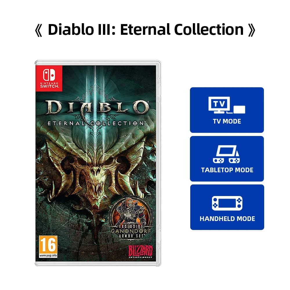 Jeu Nintendo Switch - Collection éternelle Diablo III/3 - Genre Action Adventure RPG Party 14 langue