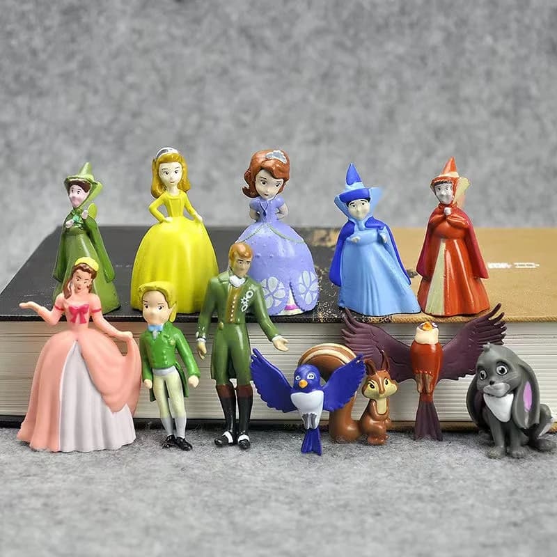 3-4 cm 12 pièces/lot Sofia les premières figurines princesse Sophia ambre Cilo Prince James reine Mi