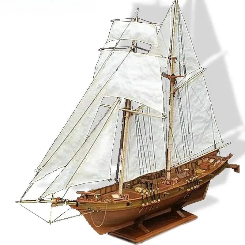 Kits de construction à assembler soi-même, modèle de bateau, jouets en bois, modèle de voilier assem