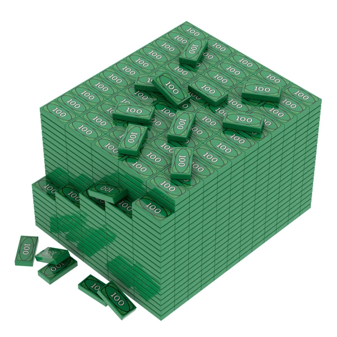 Combo Diamant Argent Dollar USD Blocs de Construction MOC Jouets Collection Enfants Souvenir Cadeau
