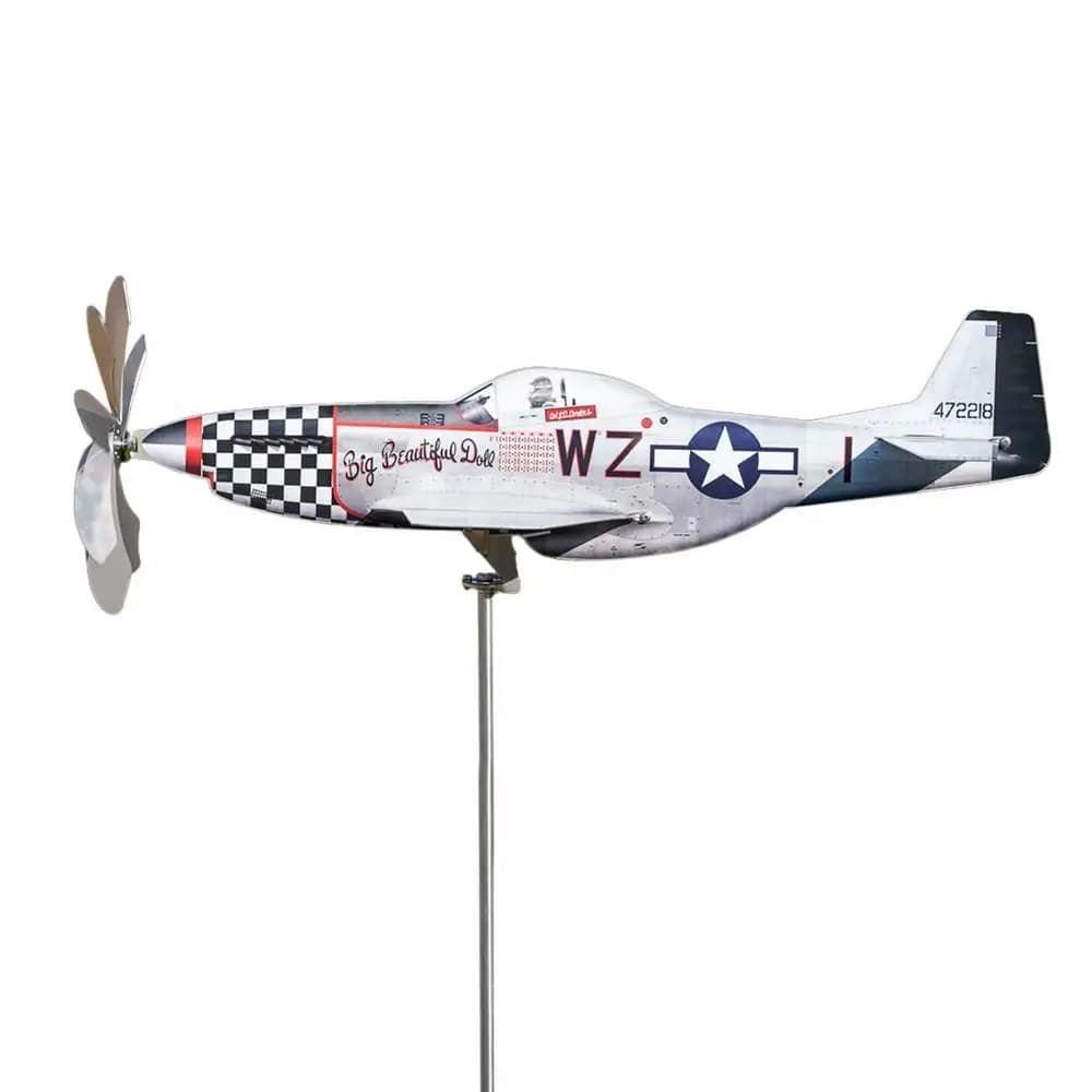 Moulin à vent pour avion, Sculpture à vent, attrape-vent en acier inoxydable, résistant aux intempér