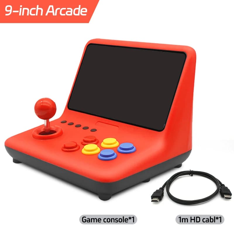 Coopreme A12 9 pouces IPS grand écran Console de jeu d'arcade avec 5000 jeux Double Joystick bureau 