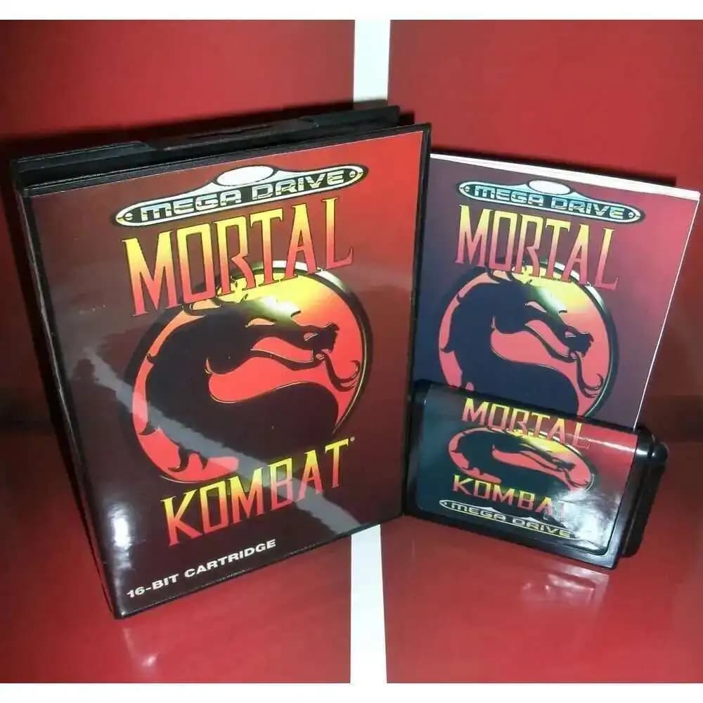 Nouveauté Mortal Kombat 16bit MD carte de jeu avec boîte de vente au détail et livre manuel pour Seg
