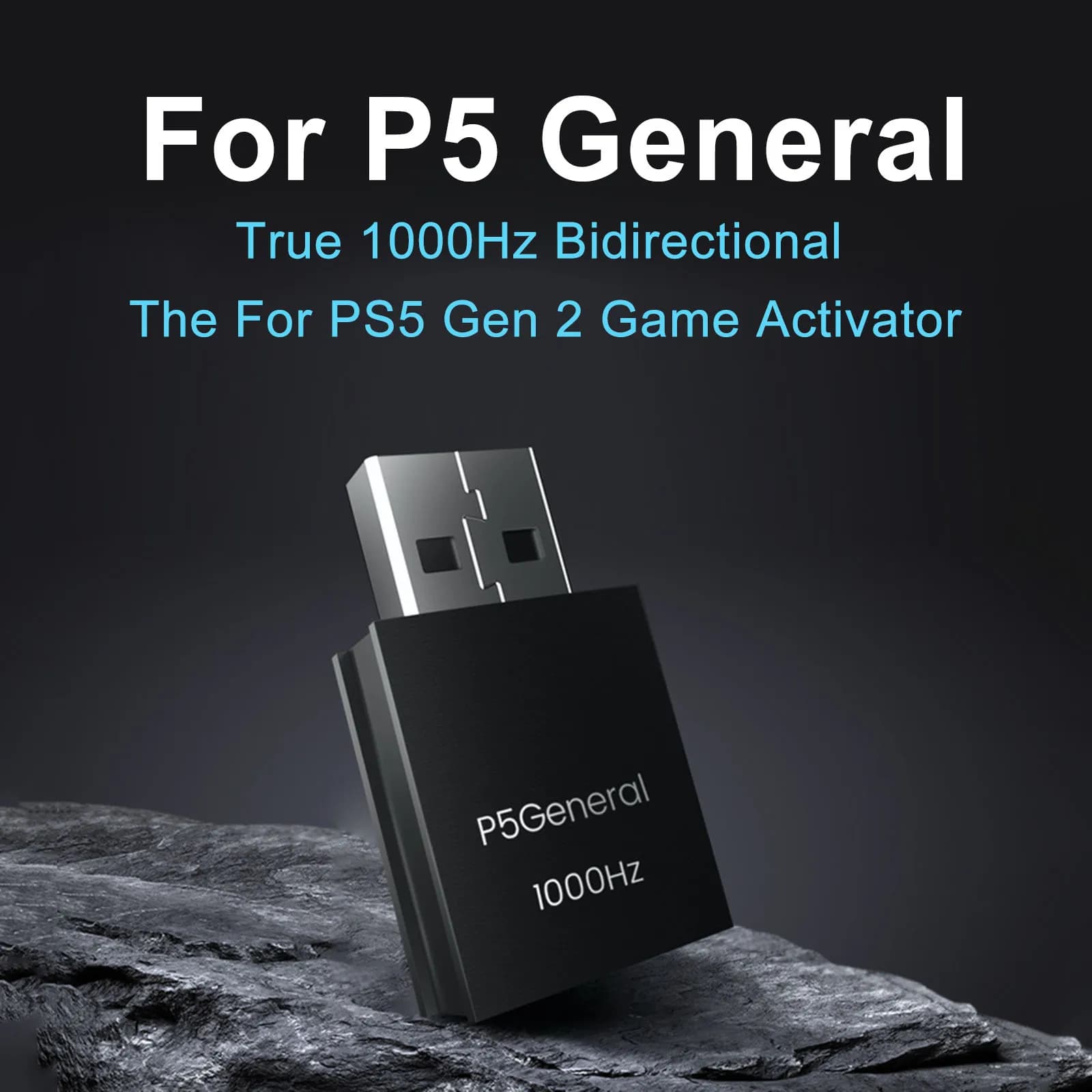 P5General Convertisseur Plug-and-Play pour PS5 avec adaptateur USB bidirectionnel True 1000Hz pour c