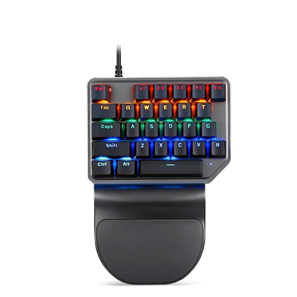 Motomagazines ed-Clavier mécanique de jeu K27, 27 prédire, filaire, rétroéclairage LED, clavier d'or