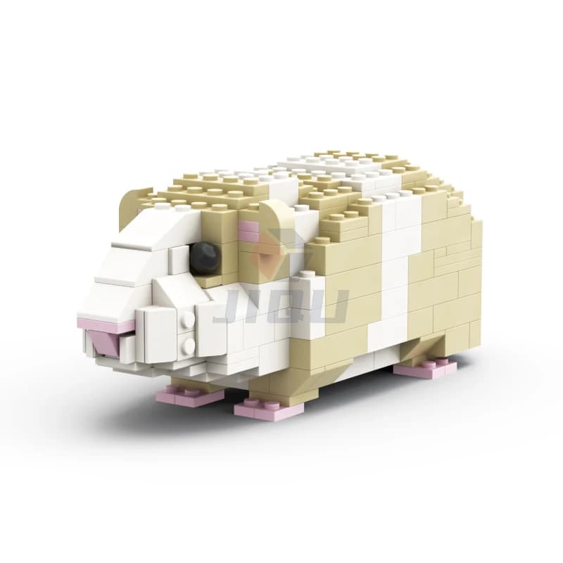 Ensemble de blocs de construction de cochon d'inde, 205 pièces, animaux de compagnie mignons, brique