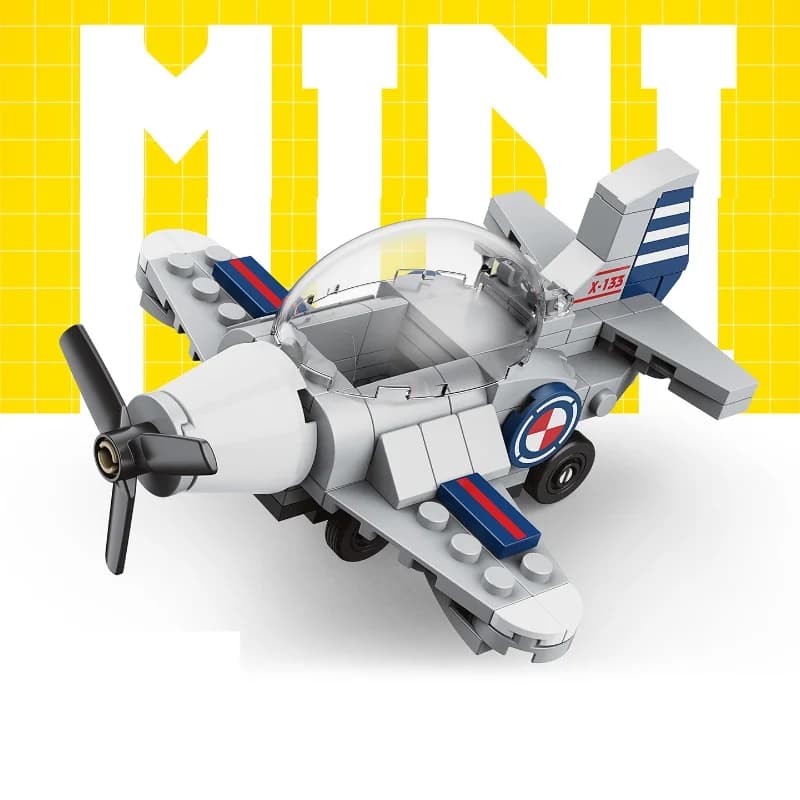 Mini blocs de construction à ressort, série de char d'avion de Combat, modèle de bureau, jouet pour 