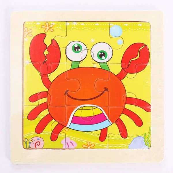 Nouveau 9 pièces Montessori Puzzle en bois dessin animé dinosaure transport Puzzle 3d Puzzle apprent