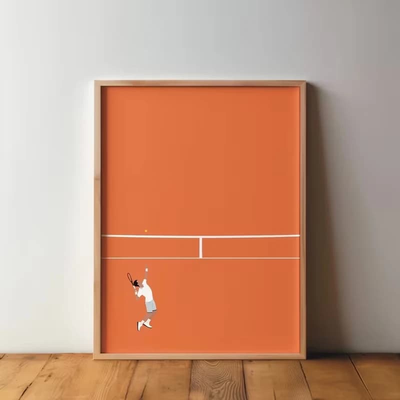 Impression sur toile d'art mural moderne sur le thème des joueurs de tennis, affiche décorative pour