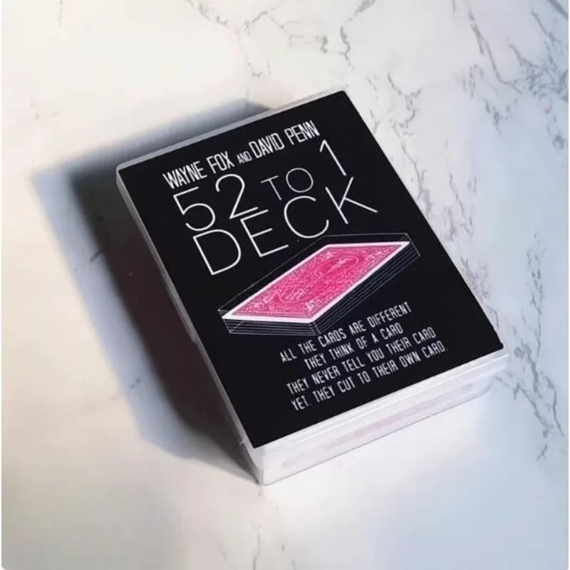 Le jeu de 52 à 1 (Gimmicks et Instructions en ligne) de Wayne Fox et David Penn, accessoires de tour