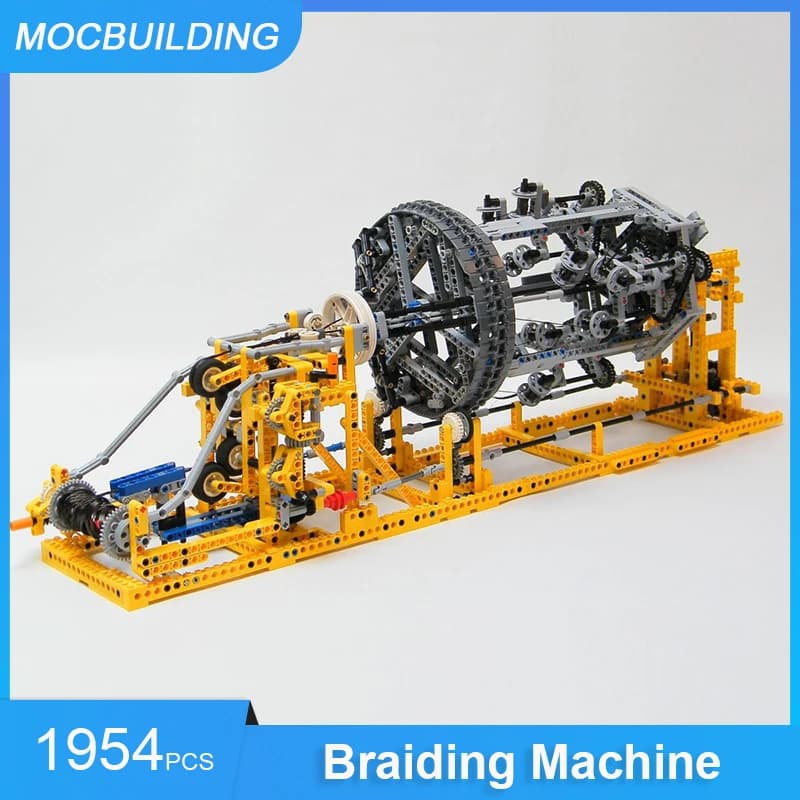 Blocs de construction MOC, Machine à tresser, modèle GBC, briques à assembler, Collection éducative 