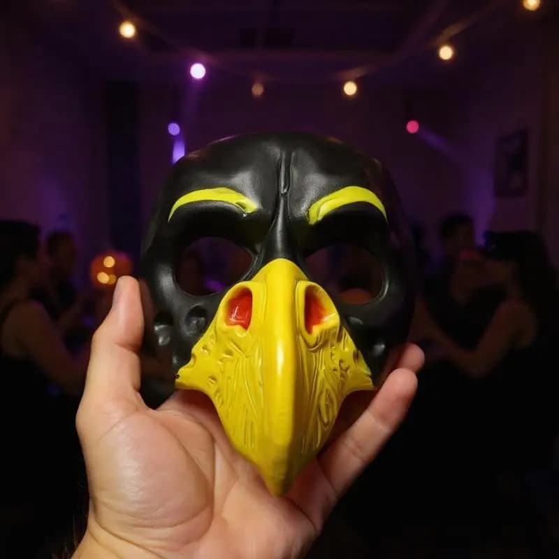Masque facial d'aigle effrayant pour Halloween, couvre-chef de farces amusantes NPC pour fête, acces