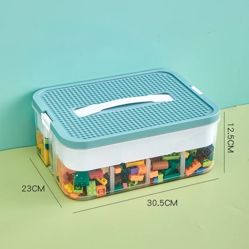 Boîte de rangement de blocs de construction pour enfants, 1/2/3 couches, conteneur réglable pour art