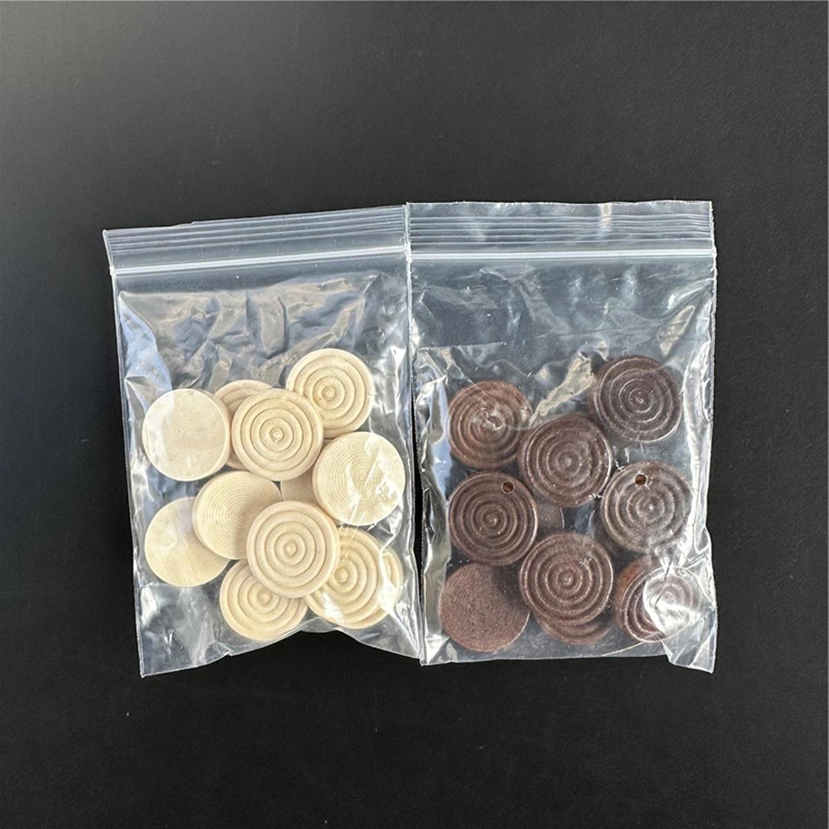 Pions de Jeu de Dames Ronds en Bois, 24 Pièces de 2,5 cm/0,98 pouce, Pions Internationaux pour Jeu d