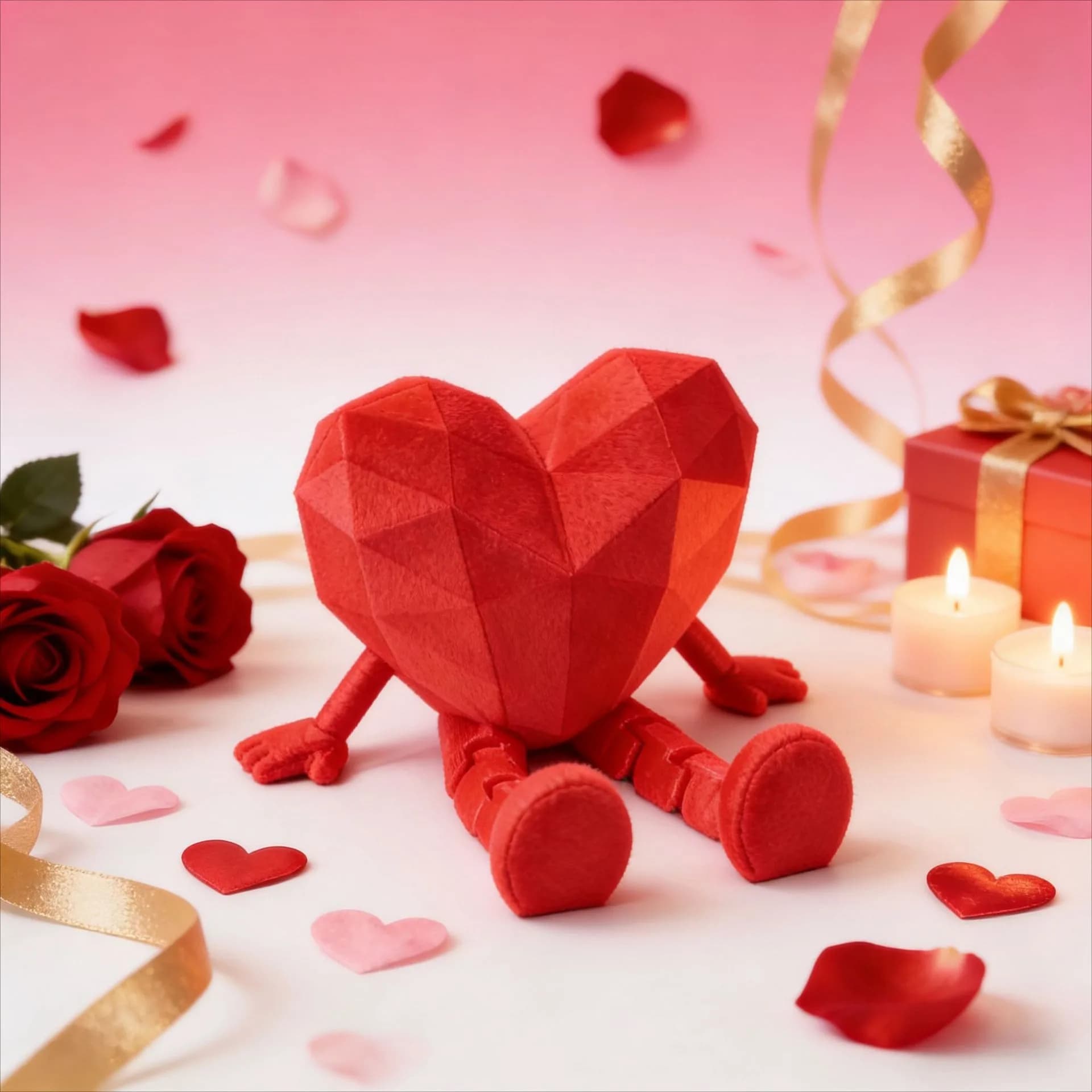 Figurine Miniature en forme de cœur pour la saint-valentin, décoration de fête pour la maison, cadea