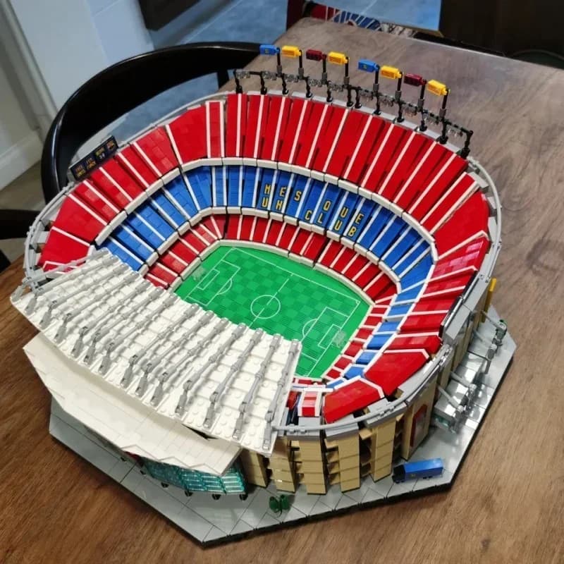 Modèle de construction de la maison 10284, stade Camp Nou de Barcelone, 5509 pièces, jouet éducatif 