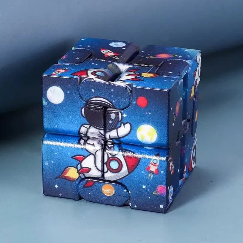 Cube magique infini ciel étoilé, Puzzle carré, jouets labyrinthe à quatre coins, décompression relax