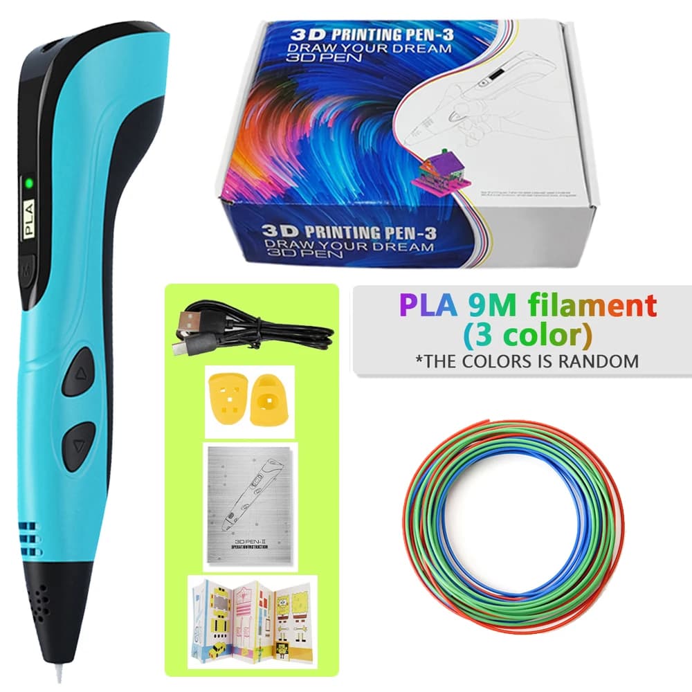 Stylo 3D aste de type C pour enfants, jouet créatif, impression 3D bricolage, ensemble de stylos 3D,