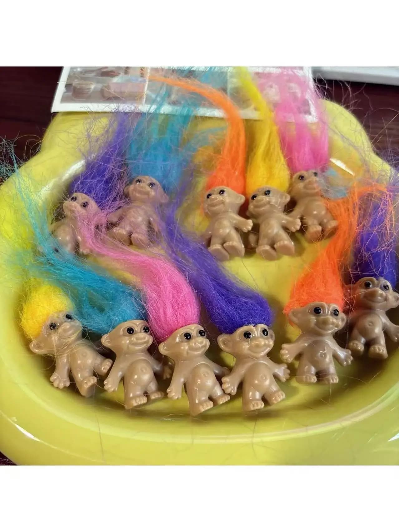 5/10 Uds Mini Trolls muñecos Anime figura de acción pelo colorful colección de modelos de miembros d