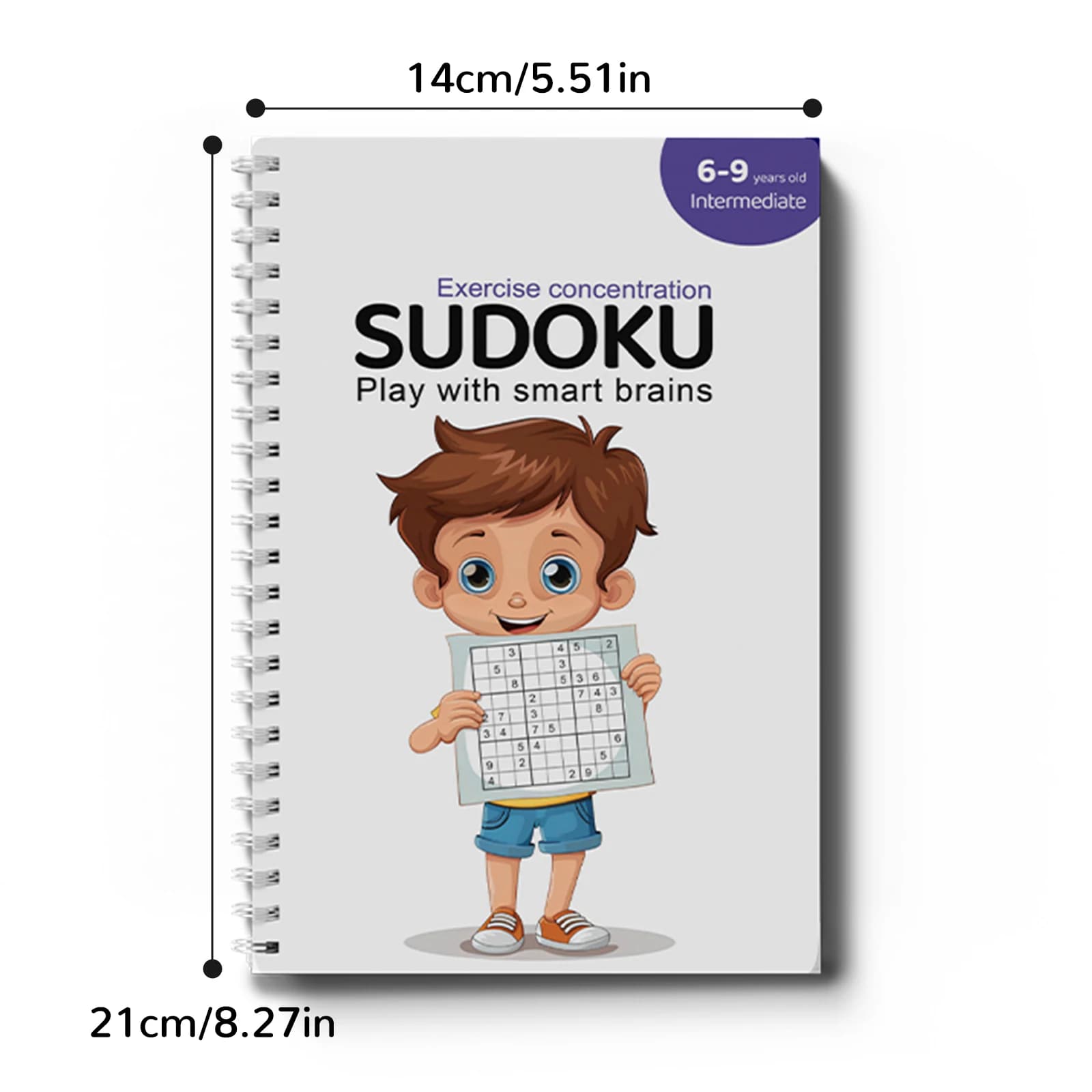 Livres d'activités Sudoku pour enfants de 3 à 6 ans, de 6 à 9 ans, de 9 à 12 ans, et de 12 ans et pl