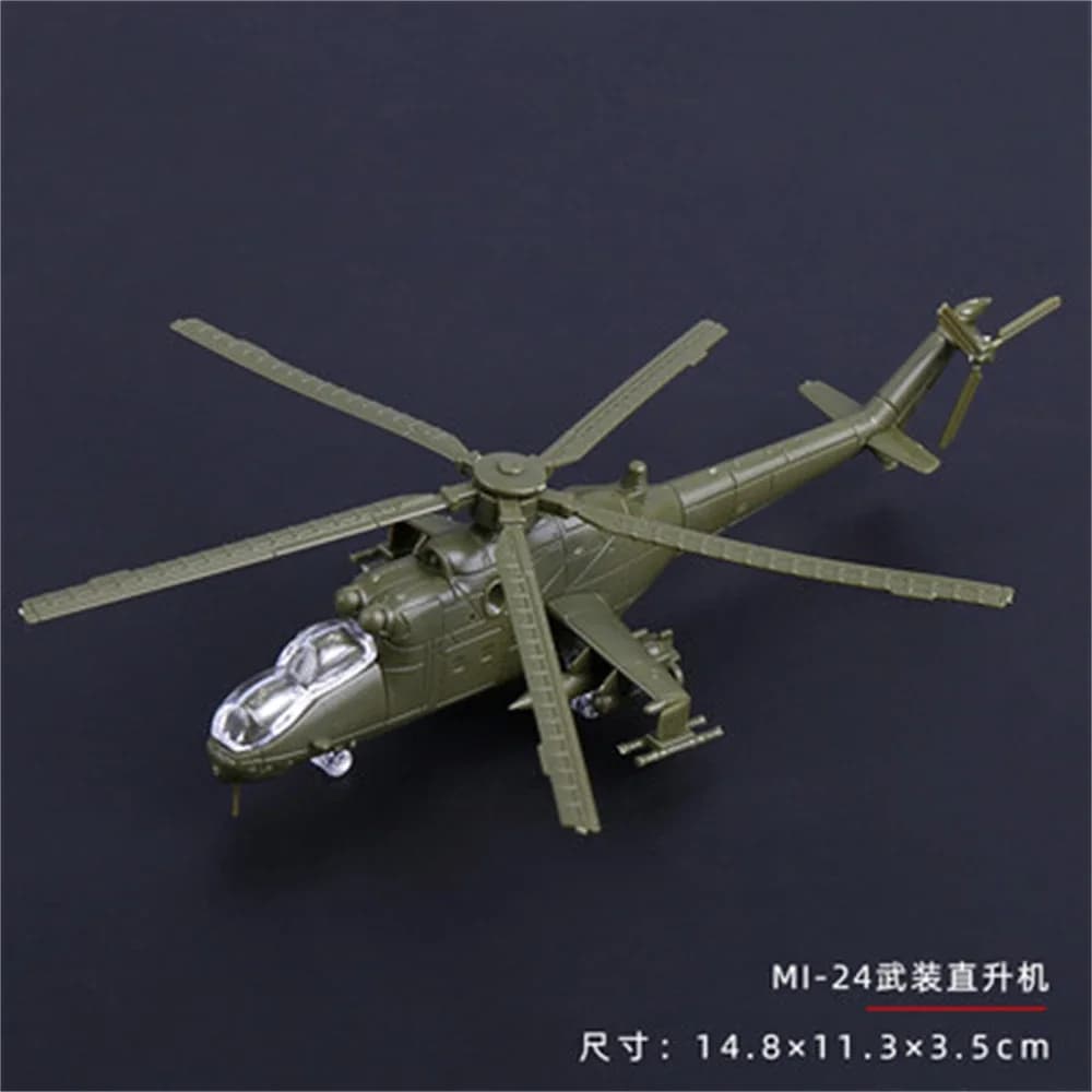 Mini Puzzle, jouets de construction, ornements de bureau, hélicoptère soviétique MI-24V, arme, assem